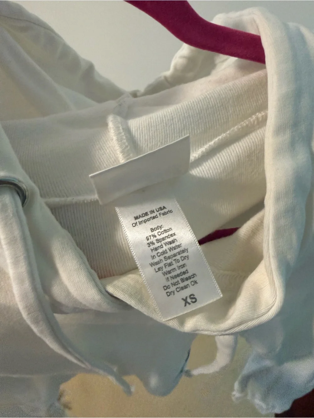 Bombshell Sportswear White Cropped Hoodie